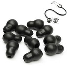 10pcs Silicone Black Soft Eartips Earplug Earpieces For Littmann Stethoscope Ww