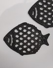 Two Vintage Cast Iron Trivets Fish Shaped Taiwan