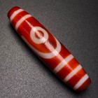 Rare Tibetan Buddhism Agate 2 Eyes Totem Dzi Bead Amulet Necklace Pendant Z2859