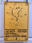 Vintage Helga Van Dykes Body Contour Creme Advertising Poster Firm   Tone Beauty