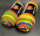 Red Heart Super Saver Rainbow Stripe  2 Pack 5 Oz   4 Ply Med Weight