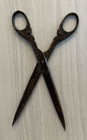 Antique Victorian Ornate Tailor Shears Seamstress Scissors Forged Steel 9 