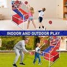 2-player Kids Arcade Basketball Game Set  Dual Upgraded Hoop With Led Light E   