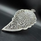 Indonesian Oversized Silver Leaf Platter