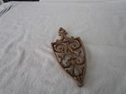 Vintage  solid Brass Metal   8-3 4     Footed Trivet  1 Pound   4 Ounces  