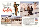 1953 Vintage Travel Ad Vacation In Sun Valley Idaho The Lodge 8 Ski Lifts  52223