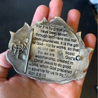 Vintage Y2k  Belt Buckle Mens Silver Christian Cross Faith Biker Western