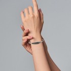 Sterling Silver Feather Bangle Bracelet For Women  Adjustable Open Cuff Bracelet