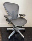 Herman Miller Aeron Office Chair - Size B - Graphite - Polished Aluminum