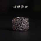 Agarwood Dragon Pattern Ring Carved Thumb Ring Handmade Buddhist Jewelry Gift
