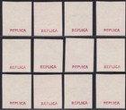 Ceylon 1857-1859 Qv Victoria Complete Impref Set Mnh Reproduction Stamp Sv