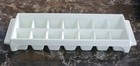 Vintage 1970s General Electric White Plastic Ice Cube Tray - 14 Cubes - Euc