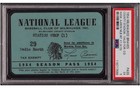 1954 Hank Aaron Psa Ticket Pass Debut first Hit Milwaukee Braves Ex Pop 1      