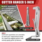50pack Hidden Gutter Hangers 5inch With Pres  Inserted Quick Screw Gutter Clips