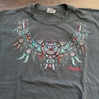 Vintage 90s Sansegal Single Stitch Alaska Native American Graphic Tee Shirt Xl