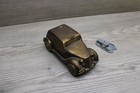 1974 Metal Coin Bank   1935 Ford Taxi  wheels Roll    Banthrico Inc Chicago Usa