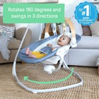 Ingenuity Simple Comfort Compact Swing With Wood Toy Bar - Chambray