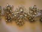 Kleinfeld Wedding Dress Bridal Formal Applique Or Sash Crystals Beads Opals  555