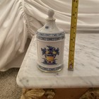 Vista Alegre Portugal    viana    Blue Yellow Floral White Small Lidded Jar Canister