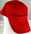 Makers Mark Whiskey Mens Adjustable Hat Embroidered Red Cap 100  Cotton Osfm