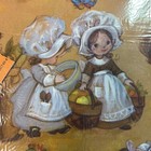 Hallmark Vintage Thanksgiving Turkey Pilgrims Wrapping Paper Cards New