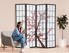 Room Divider  4 Panel Plum Blossom Shoji Screen  6ft Folding Chinese Wall Divide