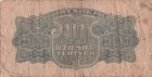 Poland  10  Zlotych  1944  Series  X A  Ww Ii Issue  Circulated Banknote Qz 3