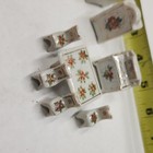 Vintage Porcelain Floral Dining Room Set Lot  Table   Chairs  10pc Marked Japan