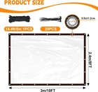 8x10 Ft Clear Vinyl Tarp Heavy Duty Waterproof With Grommets Reinforced Edges