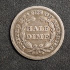 1849    p  seated Liberty Silver Half Dime   free Shipping  c2903