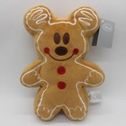 New Mickey Minnie Mouse Gingerbread Man  Plush Toy 2pcs Pillow