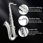 B Flat Tenor Saxophone Silver Bb Tenor Sax Kit With Carrying Case   Accessories