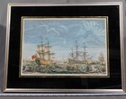 Antique 18th C Hand Color Mezzotint Greenland Whale Fishery Bowles Carver Arctic