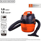Black decker Shop Vacuum Wet And Dry  Small Shop Vac With Accessories  1 Gallon 