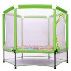 55 Inch Kids Trampoline W  Safety Net Ocean Balls Outdoor Play Equipment New
