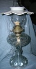 Antique Petticoat Shade In White Milk Glass With Oil Lamp - Great