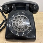 Vintage Bell System Western Electric Black Rotary Desk Telephone