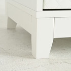 White 71 In  Tall Storage Cabinet With 3 Adjustable Shelves  Upholstered Glass D