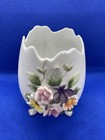 Vintage Lefton China Egg Shaped  Flower candle Holder