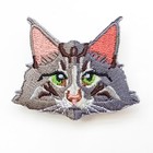 Brooch Backpack Bag Pin Embroidery Cartoon Lifelike Maine Coon Shorthair Cat