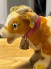 Vintage Steiff Bessy Cow  Mohair  Collar  Bell Hand Painted 