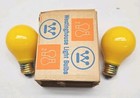 2 Vintage Nos Westinghouse 25w 125v Yellow Light Bulb With Sleeve Copper Base 2
