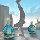 2pcs Sea Turtle Meditating Yoga Statues - Beach   Home Office bedroom Decor - Re