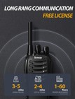 Tw-888s Walkie Talkies For Adults Two Way Radios Long Range With Black 