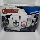 Marvel Avengers Two Piece 16 Oz Glass Set - Captain America   Iron Man  - New