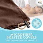 Nrg Microfiber Bolster Covers Round Massage 6  X 27   Dark Chocolate 