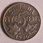 1926 Canada 5 Cent Near 6 Coin Km-29 Scarce High Grade  14880