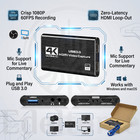 2 Pack 4k Hdmi Capture Card Usb 3 0 1080p 60fps Game Video Recorder Streaming