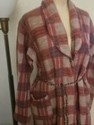 Vintage Mens 1930s Plaid Beacon Blanket Robe With Rope Belt