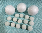 Styrofoam Balls Craft Lot Of 61 Total Assorted Sizes